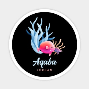 Aqaba Jordan Red Sea Coral Reef Tropical Fish Magnet